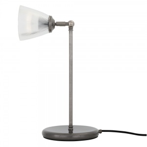Gadar Industrial Holophane Glass Table Lamp